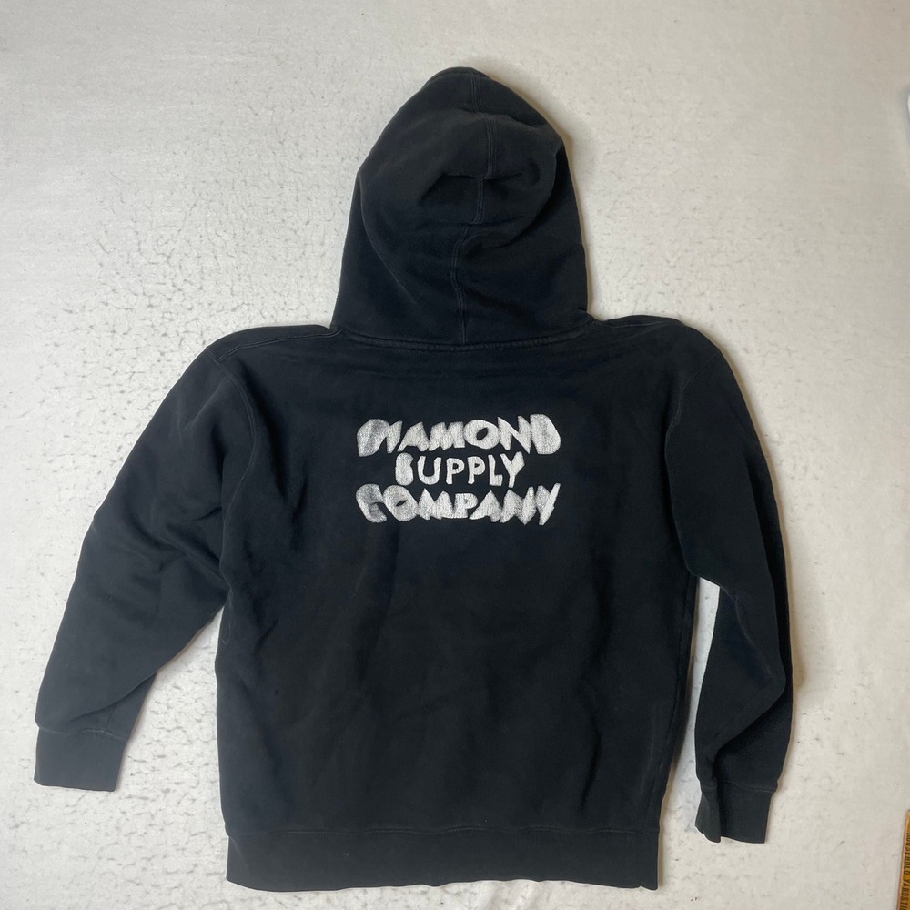 Diamond Supply Co Mens Black Pullover Hoodie Sweatshirt Graphic Logo Size M‎